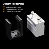 Piezas de Robot Industrial Personalizadas de Alta Precisión, Mecanizado CNC de 5 Ejes, Brazo Robótico Ligero de Aluminio, Montaje EOAT, Electroerosión por Hilo