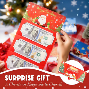 Santa Claus Mô hình có thể gập lại các tông thiệp chúc mừng tem vàng dập nóng sáng tạo tiền giữ Tính năng kỳ nghỉ norico - Product Image 2