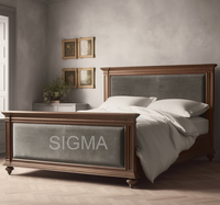 Neuankömmling Classic Hochwertige moderne Luxus Massivholz Kopfteil Bett möbel Sets für Villa Apartment Schlafzimmer