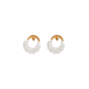 Pendientes de Perlas de Acero Inoxidable 316L con Baño de Oro PVD, Resistentes y Sostenibles, para Mujer, Joyería de Moda - Product Image 2
