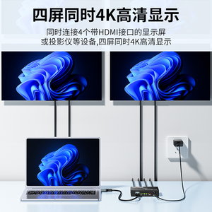 Divisor <span class=keywords><strong>HDMI</strong></span> 1 Entrada 4 Salidas, <span class=keywords><strong>Duplicador</strong></span> de Pantalla <span class=keywords><strong>HDMI</strong></span> 4K 1x4, Amplificador de Distribución 1 Entrada 4 Salidas - Product Image 2