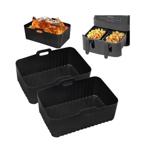 Food Grade <b>Silicone</b> Rectangle <b>Air</b> <b>Fryer</b> Basket <b>Silicone</b> <b>Air</b> <b>Fryer</b> Pot <b>Silicone</b> <b>Air</b> <b>Fryer</b> <b>Liner</b> - Product Image 1
