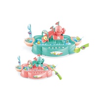 Ensemble de table de jeu de pêche électrique pour enfants, jouets musicaux pour animaux, jouet de pêche magnétique, interactif et compétitif