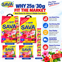 Oem SAVA 30g super-force détachant détergent en poudre bon marché mousse riche savon en poudre de haute qualité de l'usine de Chine