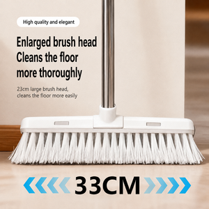 Brosse de <span class=keywords><strong>nettoyage</strong></span> 2-en-1 à long manche avec raclette et <span class=keywords><strong>balai</strong></span> à poils pour sols, idéale pour la maison, les piscines et les salles de bain - Product Image 4