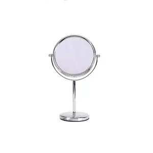 Custom Logo Beauty Stand Table Double Sides Magnifying Round Make Up Makeup Mirror For Home And Salon