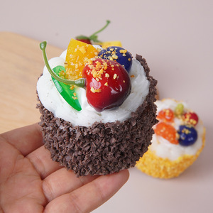 PU simulated cream coconut cake model, simulated food toy, photography prop, stress relief squishy bread toy, refrigerator - Product Image 4