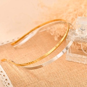 Bandeau en acier inoxydable de 5 mm, couleur unie, style coréen, accessoire pour cheveux, usage quotidien - Product Image 1