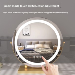 <span class=keywords><strong>Miroir</strong></span> <span class=keywords><strong>de</strong></span> maquillage éclairé par <span class=keywords><strong>LED</strong></span> avec lampe <span class=keywords><strong>de</strong></span> charge, forme ronde, <span class=keywords><strong>pour</strong></span> <span class=keywords><strong>salle</strong></span> <span class=keywords><strong>de</strong></span> <span class=keywords><strong>bain</strong></span>, étudiants - Product Image 3