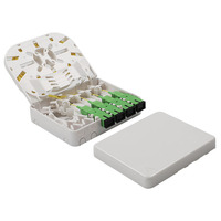 Mini boîte blanche de prise murale de débouché de câble optique 8x6 pour des solutions de FTTH/FTTX