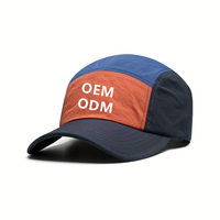 Casquette de baseball personnalisée avec logo, bicolore, 6 panneaux, respirante, pour sports de plein air