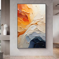 100% Art de peinture sur toile 3D à texture moderne faite à la main avec cadre