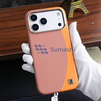 Nouvelle Coque de Téléphone de Luxe Bicolore en Cuir Antichoc pour iPhone 17 Pro Max 16 15 14 – Style Affaires