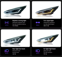 Nuevo Faro Delantero LED DRL para Ford Focus 2015-2018, Accesorios para Automóviles, 36 W, 6000 K, Ajuste Universal, Lámpara de Faro Delantero con Certificación DOT, OE