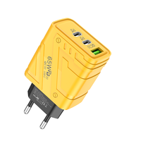 Pengisi daya Cepat USB C 3-Port, adaptor Multi-port PD + QC Tipe C QC pengisian daya Cepat 3 in 1 untuk ponsel pabrik
