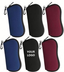 Custom Logo Soft <b>Glasses</b> 2 Pack Eyeglass <b>Case</b> With Hook Sunglass <b>for</b> Women Men Promotion Gift - Product Image 1