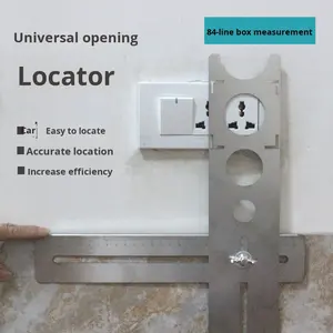 Wholesale Multi-Functional Stainless Steel Ceramic Tile Hole Locator Ruler Adjustable Punching Hand <b>Tool</b> for <b>House</b> Decorated - Product Image 2