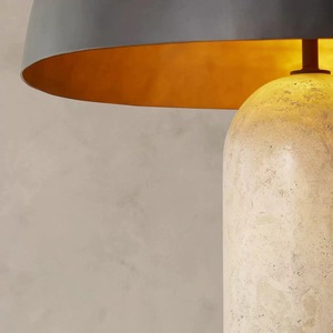 Lampe de chevet <span class=keywords><strong>d</strong></span>'hôtel en <span class=keywords><strong>pierre</strong></span> de grotte jaune, style Wabi-sabi, simple, vintage, design, modèle champignon, lampe de table basse artistique - Product Image 2