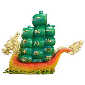 Ornement coloré en cuivre en forme de voilier, empilable, décoration de bureau Feng Shui pour la maison, le bureau, cadeau du nouvel an chinois - Product Image 5