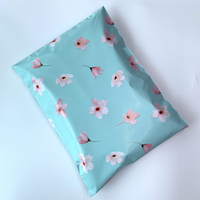 Sacs de courrier biodégradables avec enveloppe de courrier, polylettres mates, imprimés floraux,