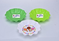Plateau rond en plastique sans BPA assiette ronde en plastique plat alimentaire en plastique pour collation