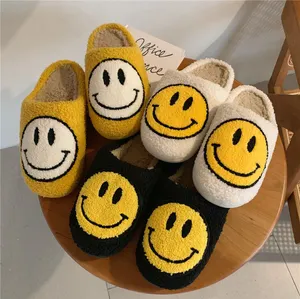 Wholesale Korean Winter House Slippers Cartoon Smile Slippers For Woman Indoor