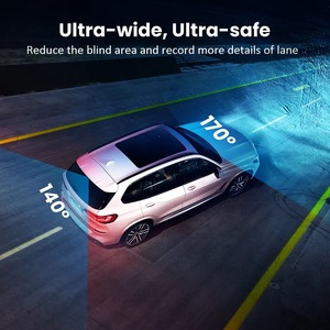 9.66 inch màn hình cảm ứng xe hộp đen ống kính kép ô tô Video Recorder 1080P <span class=keywords><strong>Dash</strong></span> Cam gương chiếu hậu xe máy ảnh - Product Image 3