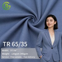 Tissu respirant léger de couleur personnalisée pour femmes, avec 65 % polyester et 35 % viscose, tissé pour la confection de vestes décontractées d'été