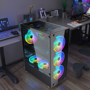 PC trường hợp đầy đủ trường hợp chơi game ATX nóng bán số lượng lớn các bộ phận máy tính kinh tế SPCC lớp phủ màu đen ATX Máy tính để bàn máy tính rỗng PC trường hợp - Product Image 1