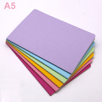 Cahier de bureau classique A5 A6 arc-en-ciel uni, cahier d'exercices pour étudiants, cahier de composition avec lignes et grilles, papeterie personnalisable