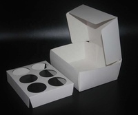 Design personnalisable, porte-gâteau/cupcake boîte de 6 avec insertion