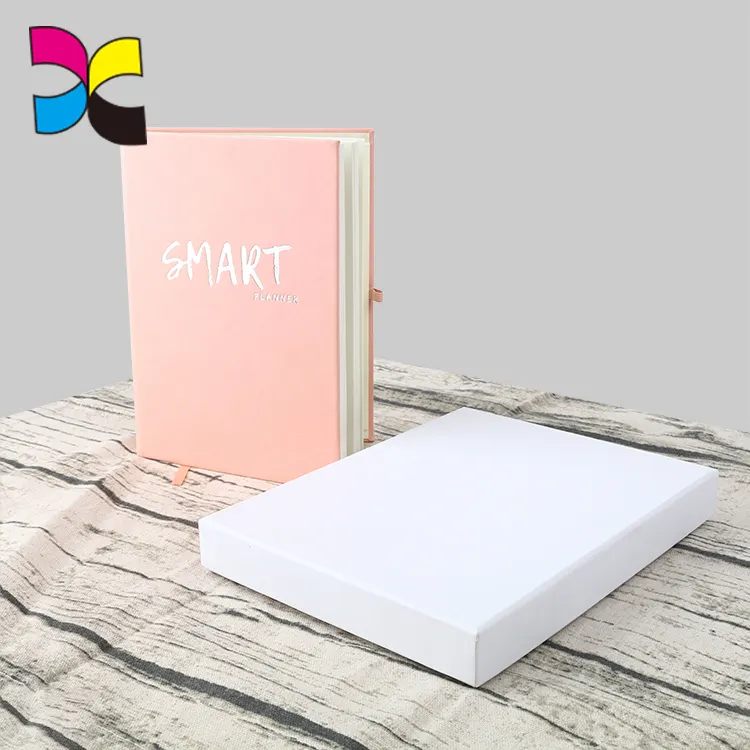 Colourful Notebook Amazon High Quality PU Planner Journal Notebook Pink Color With Gift Box