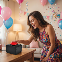 Máquina de Efectos Especiales para Revelación de Género, Portátil, con un Solo Clic, Botón Rojo, Cañón de CO2, Máquina de Confeti con Control Remoto
