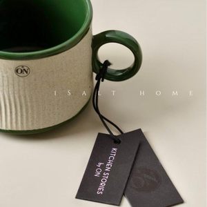 Taza de <span class=keywords><strong>Café</strong></span> Rústica Byon Matcha, Estilo Nórdico, Ideal <span class=keywords><strong>para</strong></span> Latte Art, Diseño Sueco de Alta Estética, Taza Simple con Textura y Patrón - Product Image 3
