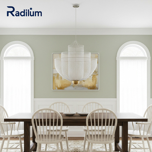 Bán Buôn Điêu Khắc Lưới Ánh Sáng Mặt Dây Chuyền Màu Đen Khung Dây Hình Elip Thiết Kế Cho Trần Cao Phòng Ăn Hiện Đại Thương Mại Sảnh - Product Image 1