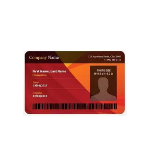 תעודת זהות תמונה PVC מותאמת אישית 13.56Mhz זיהוי דיגיטלי כרטיס דיוקן RFID כרטיסי ביקור
