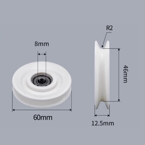 Roues de guidage entièrement céramiques 60*12,5 mm pour le tréfilage, personnalisables OEM, certifiées ISO9001 - Product Image 1