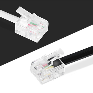 2m de cobre blindado 2 par gota de Rj9 Rj12 4p4c Rj11 macho <span class=keywords><strong>Cable</strong></span> de teléfono, <span class=keywords><strong>Cable</strong></span> de puente para teléfono fijo máquina de Fax - Product Image 6