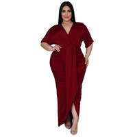 En stock Robe de soirée sexy pour femmes de grande taille Robe longue grande taille