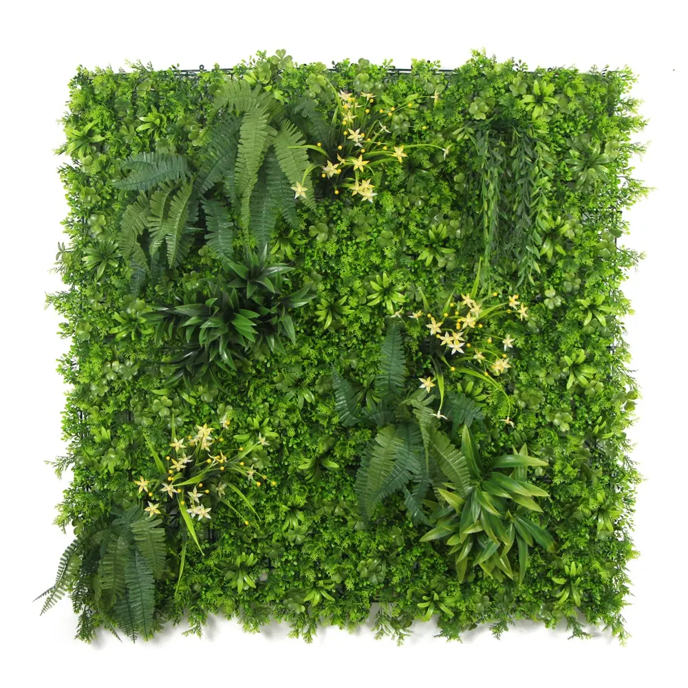 ULAND customized 3d panels green vertical garden artificial hedge fence backdrop grass wall