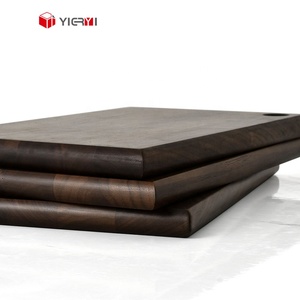 <span class=keywords><strong>OEM</strong></span>/ODM Set papan pemotong kayu kenari hitam papan potong Steak melayani dapur dengan dudukan - Product Image 4