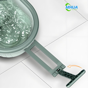 Kits de fregona giratoria de lujo con poste de acero Cubos con ruedas que ahorran trabajo para una limpieza simple del piso por parte de los fabricantes - Product Image 3