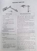 Pied de table pliable et pivotant amovible AutoLiuma en alliage d'aluminium, moderne, léger, étanche, pour camping-car, fourgonnette, caravane