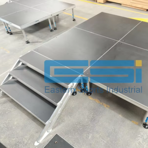 ESI Escenario cuadrado de aluminio portátil Superficie antideslizante de 4 Patas para eventos y espectáculos Truss Displays - Product Image 1