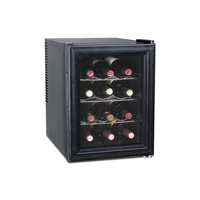 Mini-réfrigérateur à bière en acier inoxydable pour 12 bouteilles, cave à bière compacte, meuble de bar