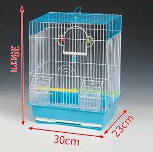 Productos para mascotas en stock, jaula para pájaros con parte superior plana, jaula para pájaros de alambre, casa colgante con alimentador exterior, <span class=keywords><strong>bebedero</strong></span> y bandeja extraíble, 12 piezas - Product Image 5