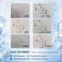 Tela de Hilo Teñido Ecológica y Transpirable, Tejido Grueso con Textura 3D, Enfriamiento Instantáneo, Jacquard con Diseño de Oso para Funda de Sofá