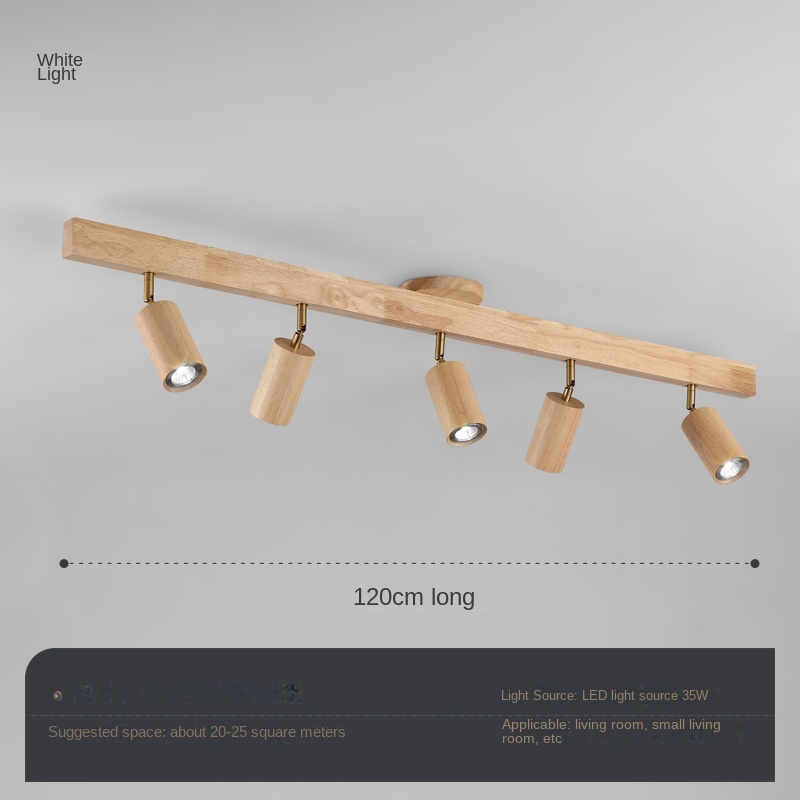Type A Couleur bois brut 5 têtes [120 cm] Lumière blanche