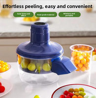 Automatische Elektrische Druiven- en Fruit- en Groenteschiller, USB Oplaadbaar, Draadloos, Snelle Schilfunctie (20 seconden), 1300mAh, Keukenhulpje