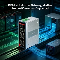Convertisseur de Protocole Industriel sur Rail DIN, Passerelle IoT, Calcul en Bordure, RS485, RS232, CAN, Modbus TCP, Température Étendue 40-80°C